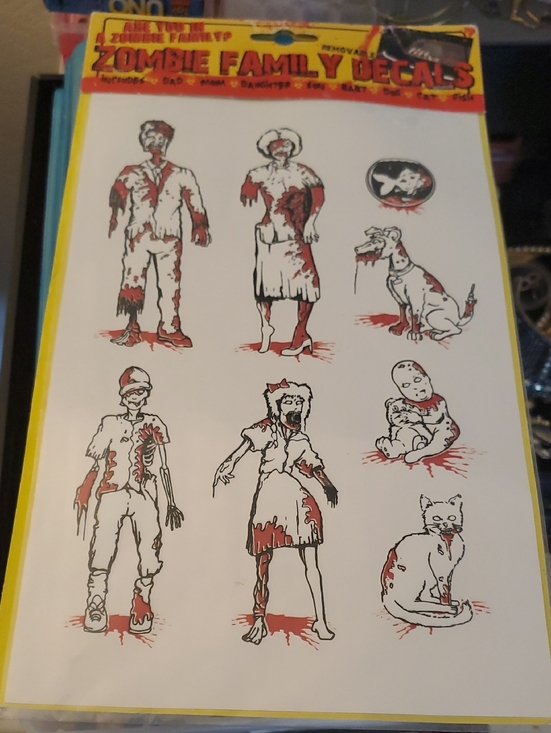 Other - Zombie Family Vinyl Car Window Stickers Decals Blood Red, Black, White Gag Gift